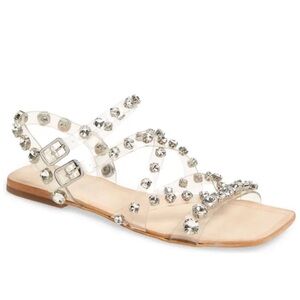 New W/O box Jeffrey Campbell jeweled flat sandals. Size 9. STUNNING
